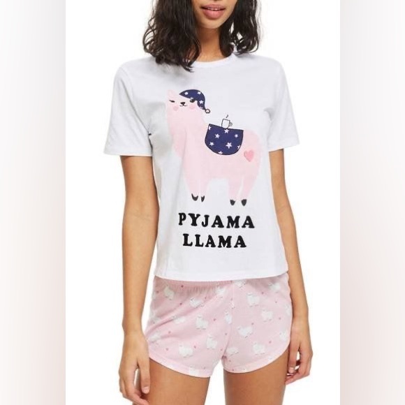 NWOT Topshop Pyjama Llama PJs - Picture 1 of 8